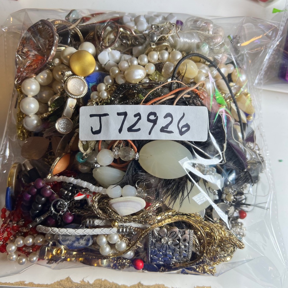 4lb 3oz Jewelry Lot Multi Mystery Box Crafting Resale Vintage Mix As-Is - Picture 3 of 5